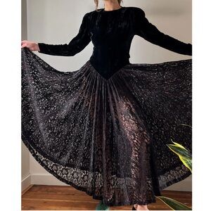 Jessica McClintock Vintage Chocolate Brown Evening Dress